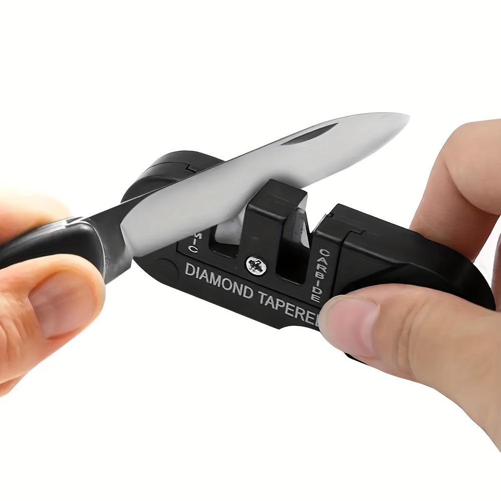 1pc Portable Tungsten Carbide Ceramic Knife Sharpener For Outdoor Camping  Hiking And Fishing Perfect For Sharpening Fish Hook And Pocket Tools -  Sports & Outdoors - Temu