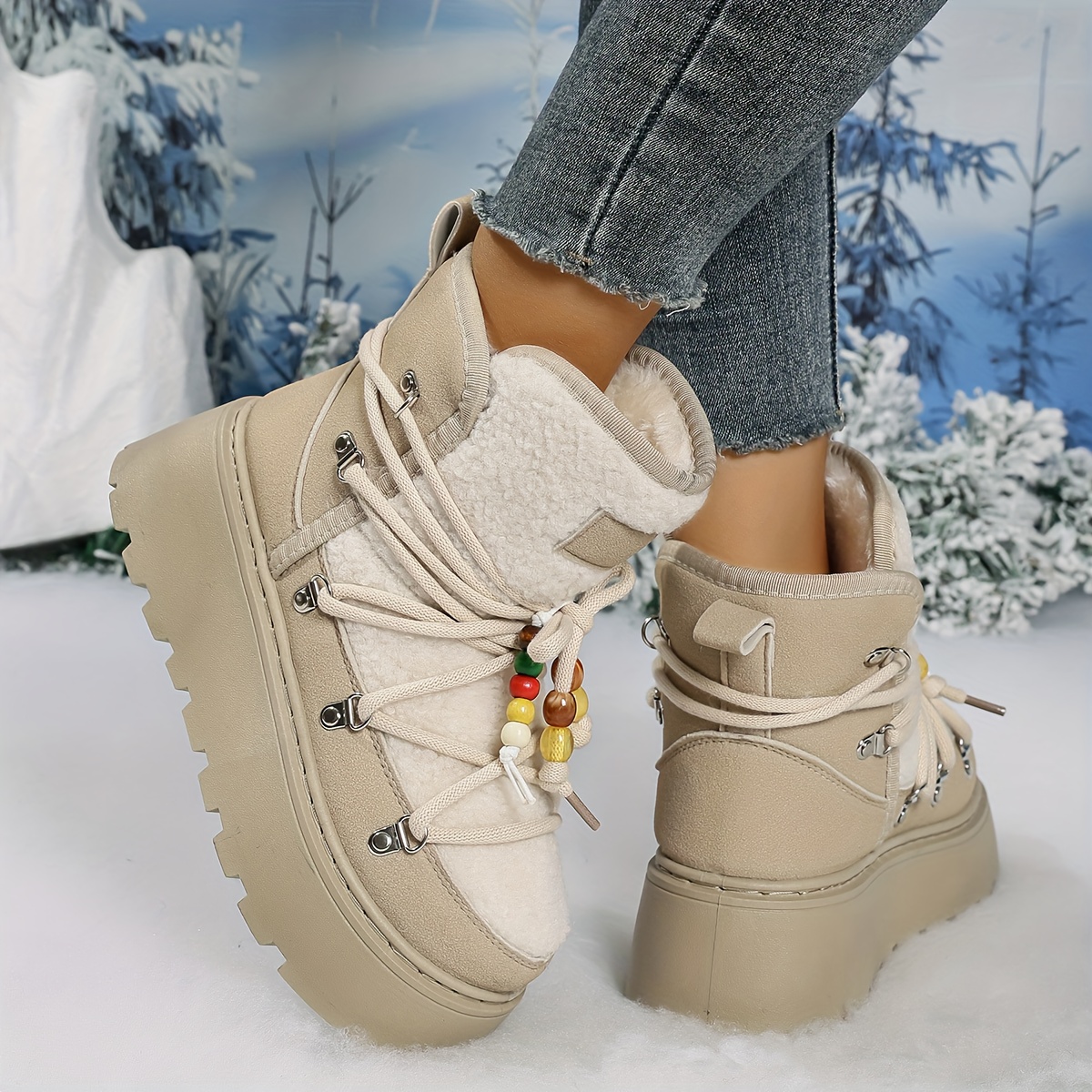 TEMU Women's Short Boots For Autumn And Winter, Suitable For Snowy Weather., Women Shoes