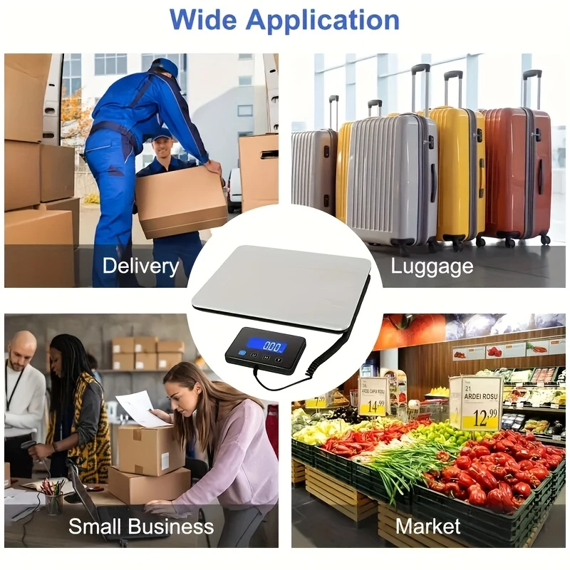 scale 440lbs 0 sleek metallic with hold function usb battery powered ideal for packages small business home use details 0