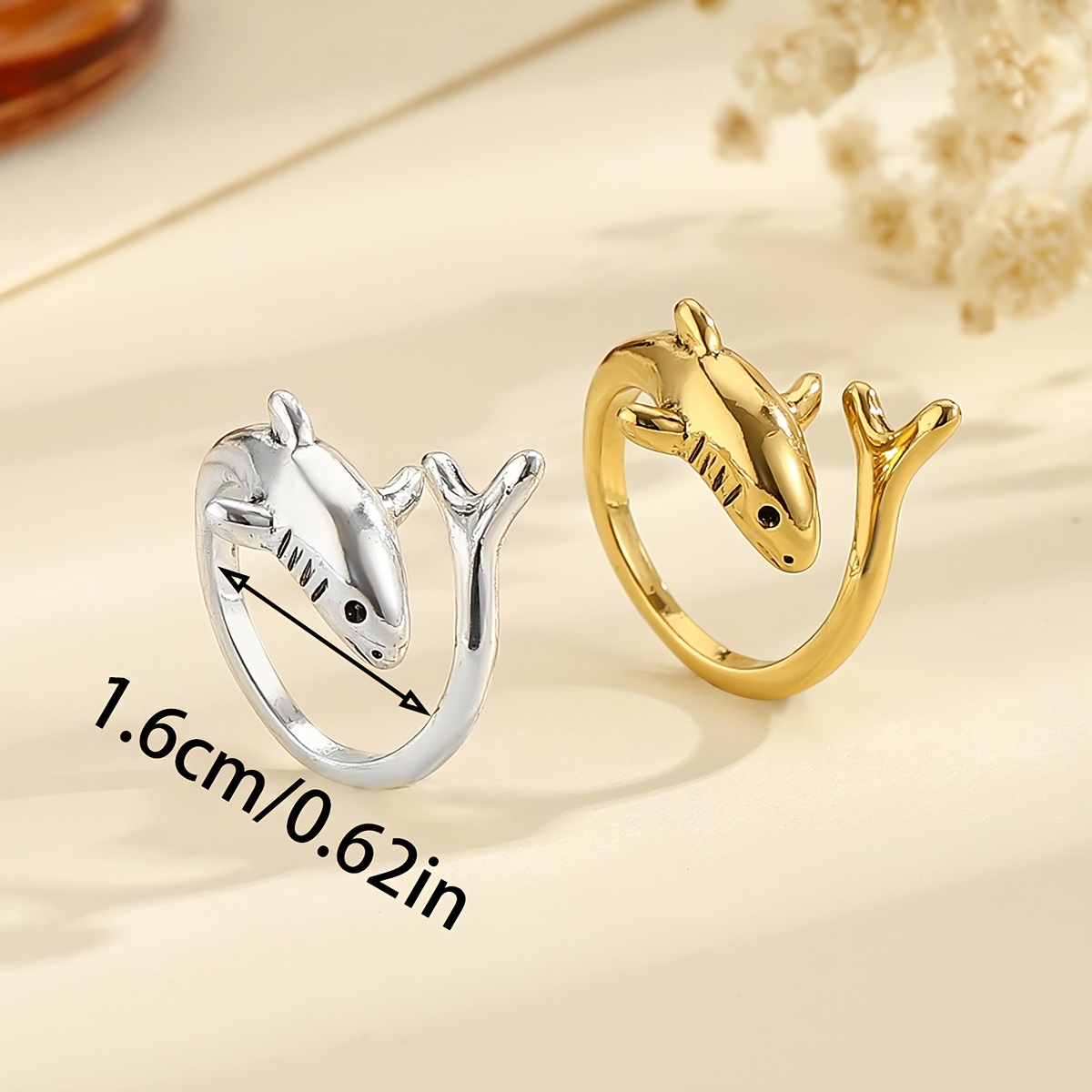 Women's Creative Vintage Open Shark Ring