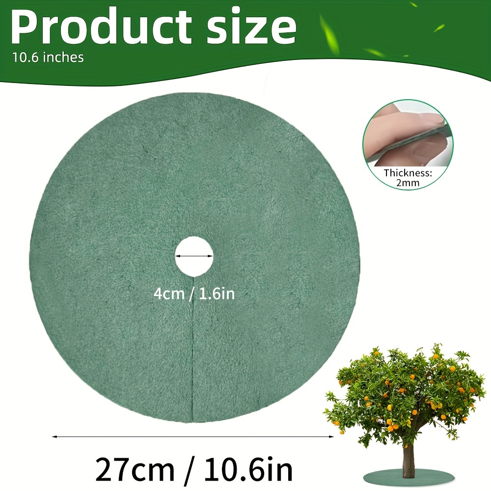 20pcs Non-woven Tree Mulch Ring, Barrier Mat, Tree Mulch Used To Growth And Landscape Control Protection