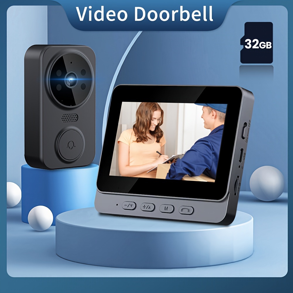 Doorbell Camera With Wireless Monitor Wireless Video Doorbell