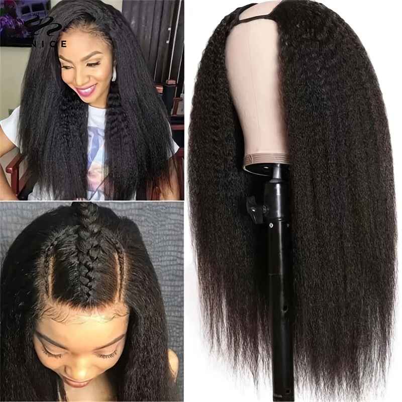 Hair U Part Wig Kinky Straight Affordable Human Hair Temu