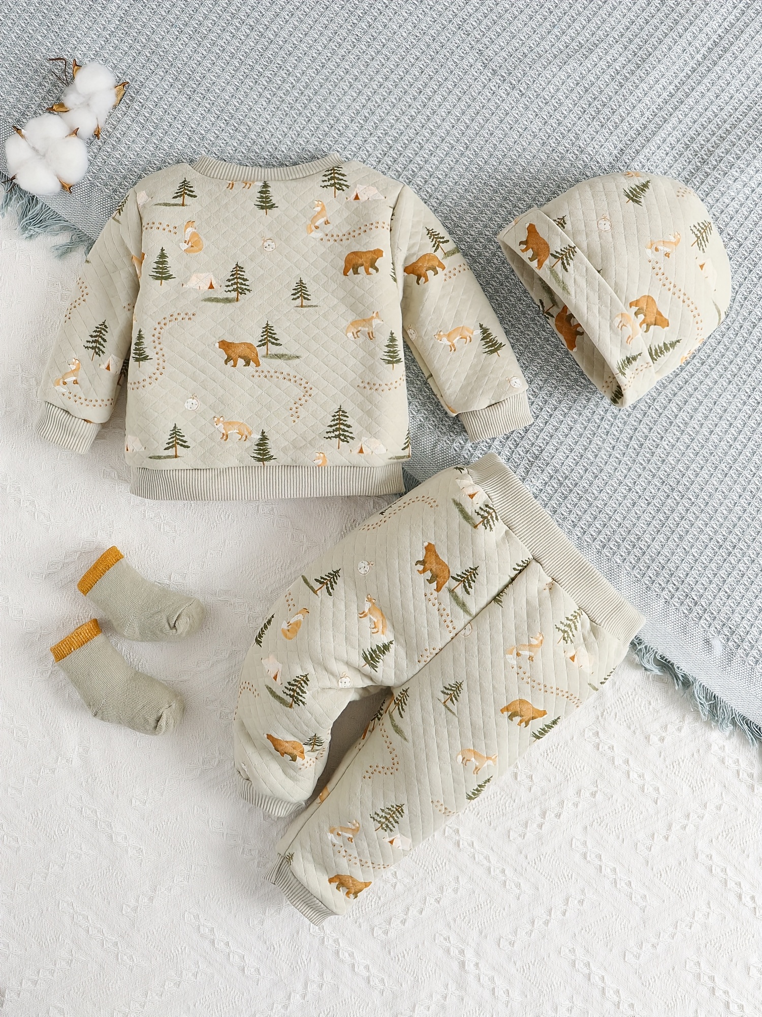 conjunto invierno niños piezas estampado oso animales Temu Ecuador