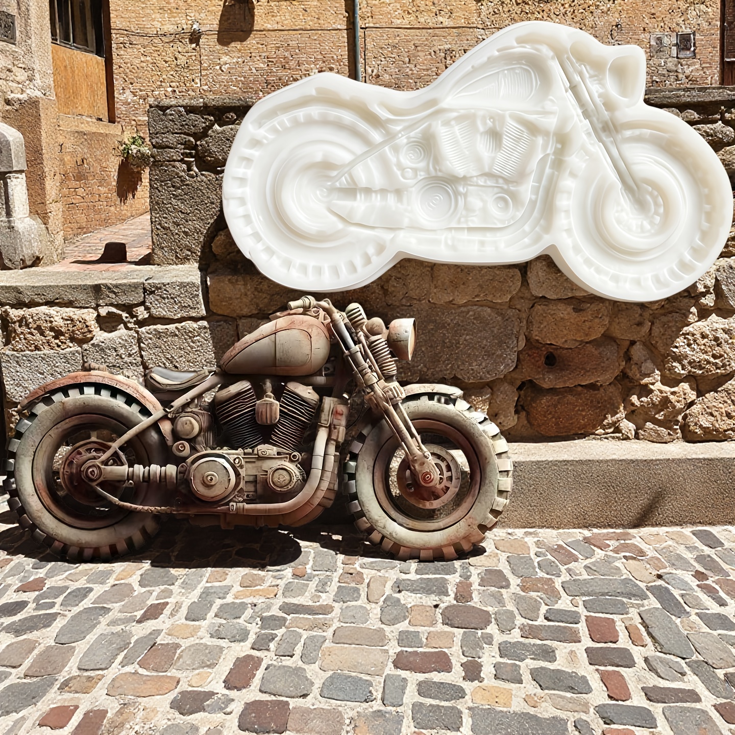 Retro Motorcycle-shaped Baking Molds - Easy To Release, Suitable For Chocolate Mousse, Gummies, Jelly Candies, Soap, And Candle Creative Silicone Molds, Resin Molds, Biscuit Molds
