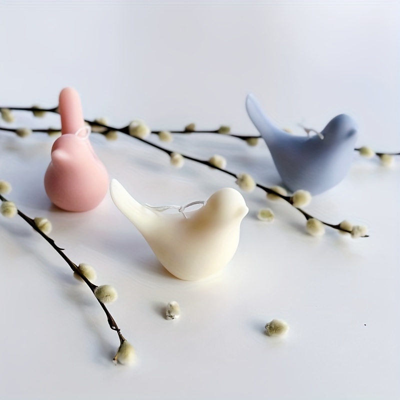 

1pc 3d Simple Bird Candle Making Small Bird Silicone Mold For Diy Candy Molds Cake Topper Decoration Aromatherapy Crafts Resin Clay Plaster Candle Wax Melt Mold