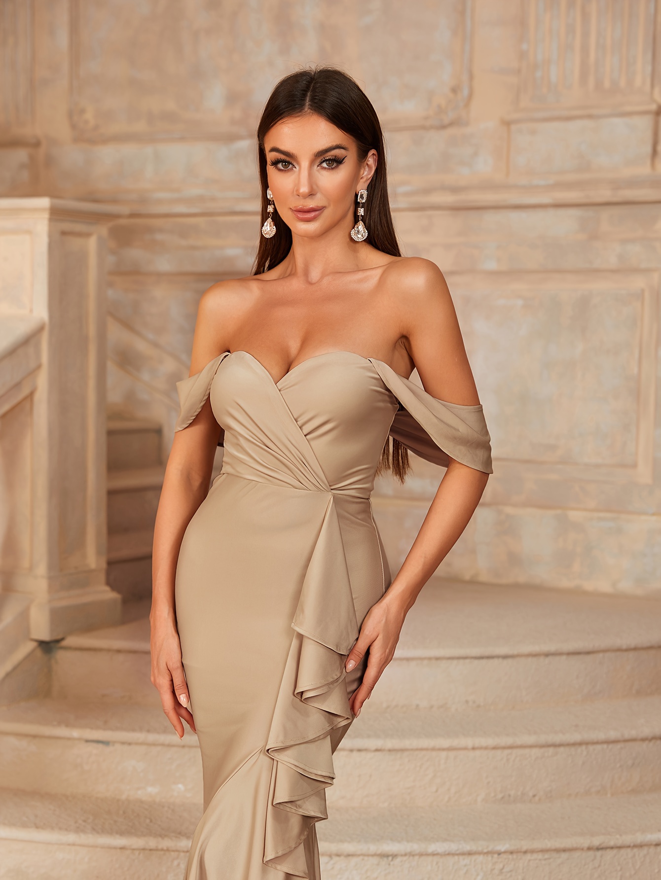 Draped Formal Dress