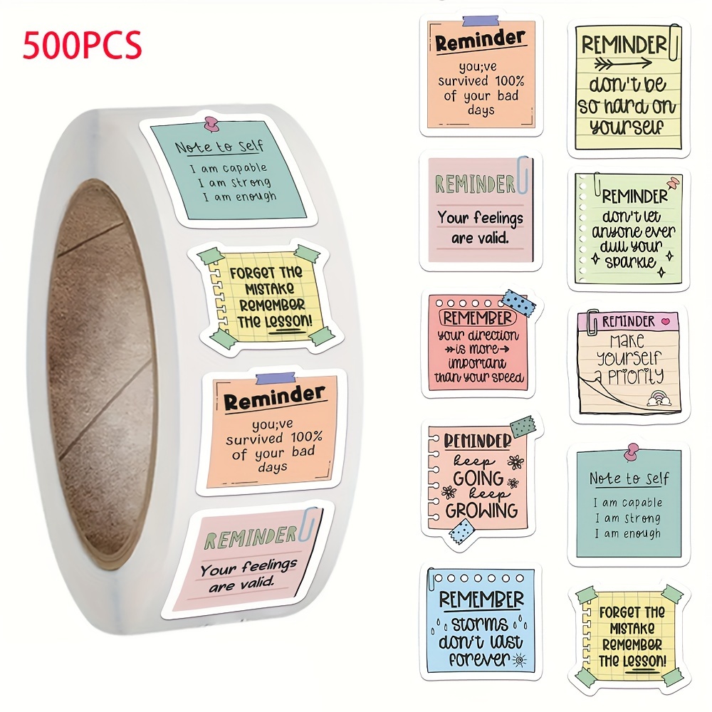 Image of Gutbd 500 Cute Cartoon Doodle Stickers Series For Decorating Travel Cases, Phones, And Computers, Roll Stickers