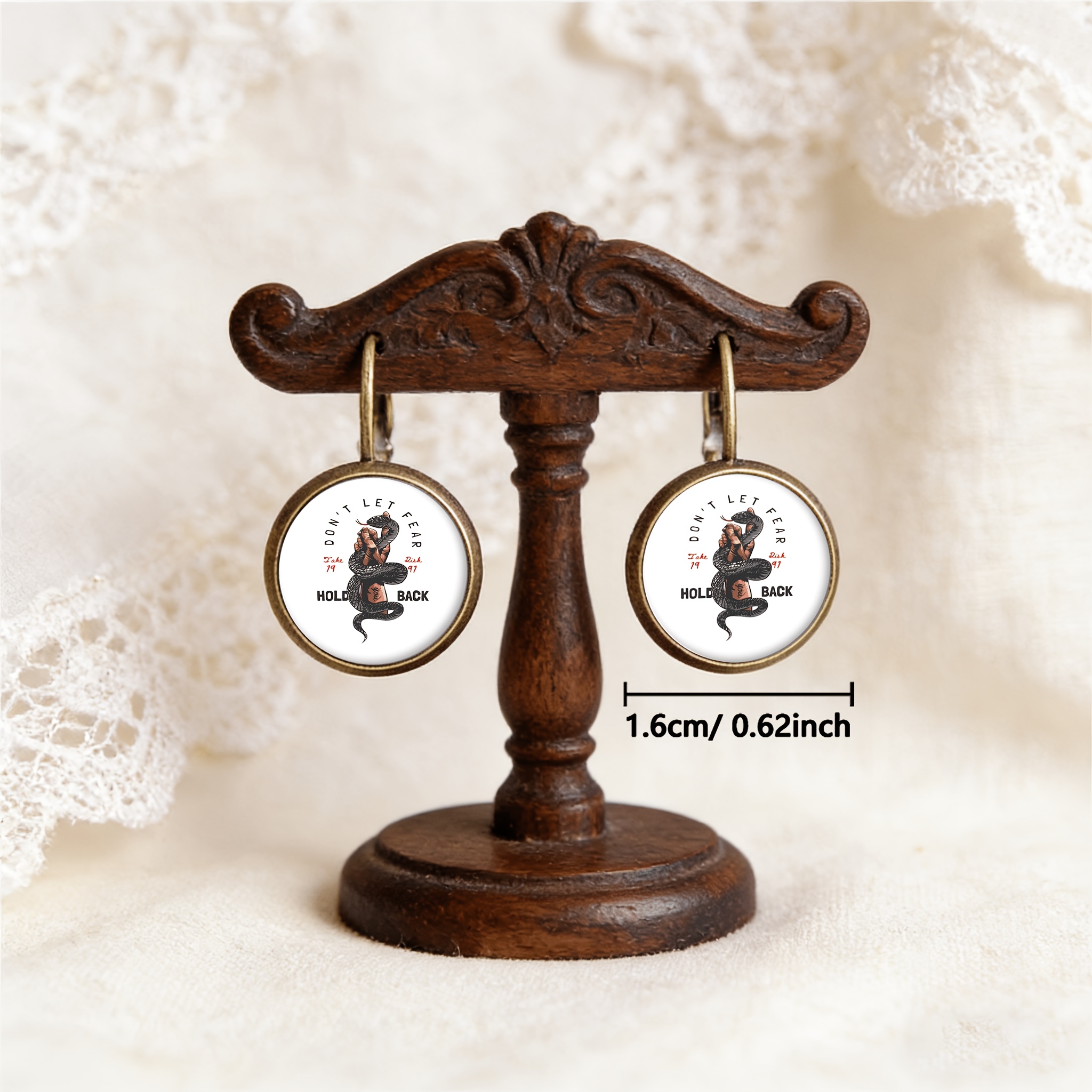 Cyan Round Classical Earrings, 2-Pack Bold Design