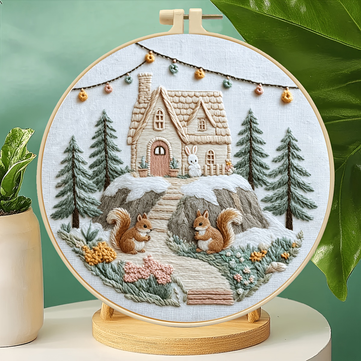 Small Animal House Handcraft Material Pack Embroidery Kit