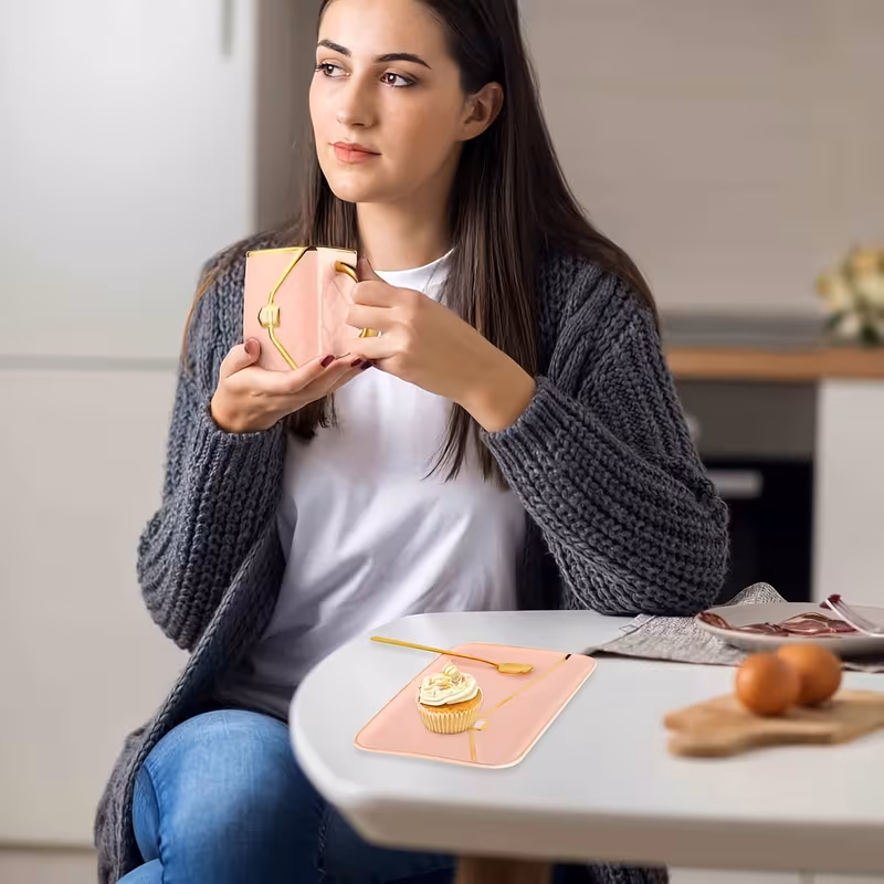 1 bag shaped dessert ceramic cup with spoon and saucer set breakfast coffee mug and plate set handheld for office home coffee tea hot chocolate and latte Product details 4