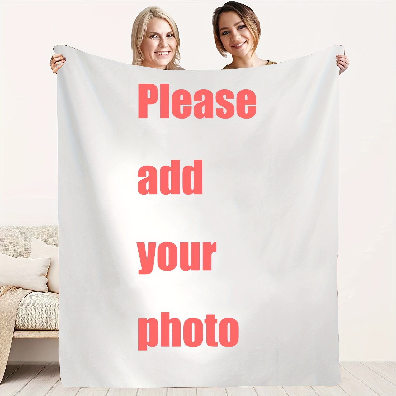 

Custom Photo Blanket - Personalized Gift For Sisters, Best Friends | Ideal For Birthdays, Holidays & More | Soft Flannel, All-season Comfort | Perfect For Couch, Bed, Travel & Office