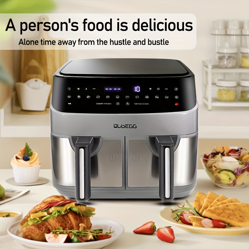 

9-quart Dual-pot Touchscreen Air Fryer 14 Functions To Cook Anything 1 Button Cooks All Recipes Cooks 2 Different Foods At The Same Time Holiday Gift Multi-functional Air Fryer