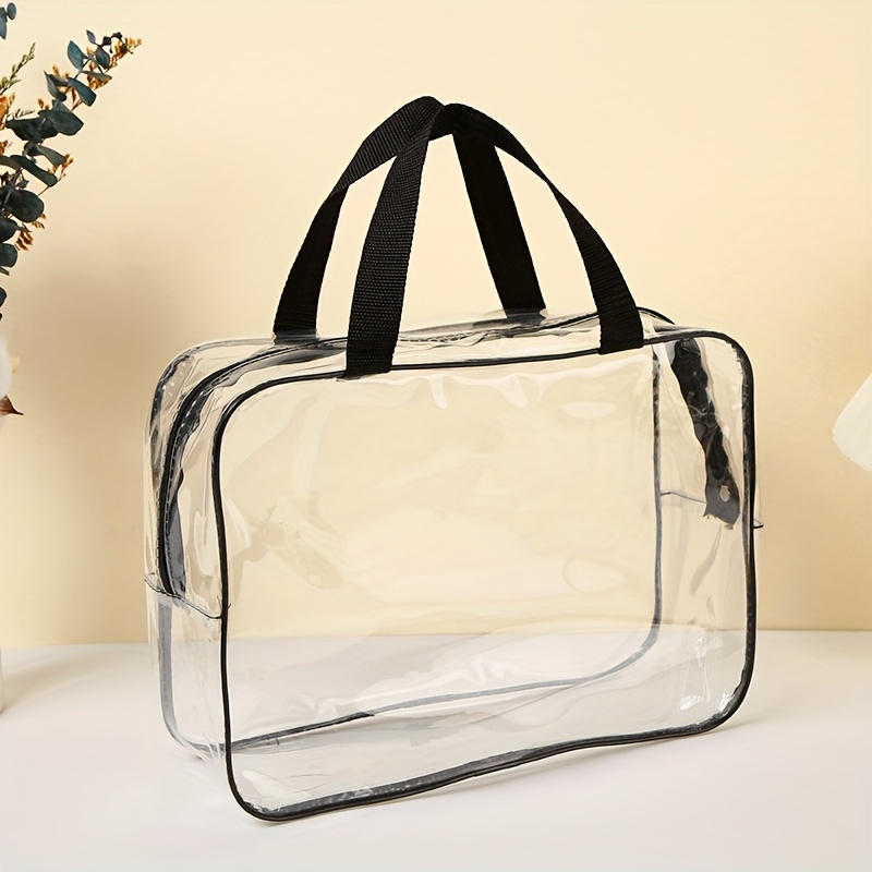 grand sac rangement en plastique transparent fermeture Temu