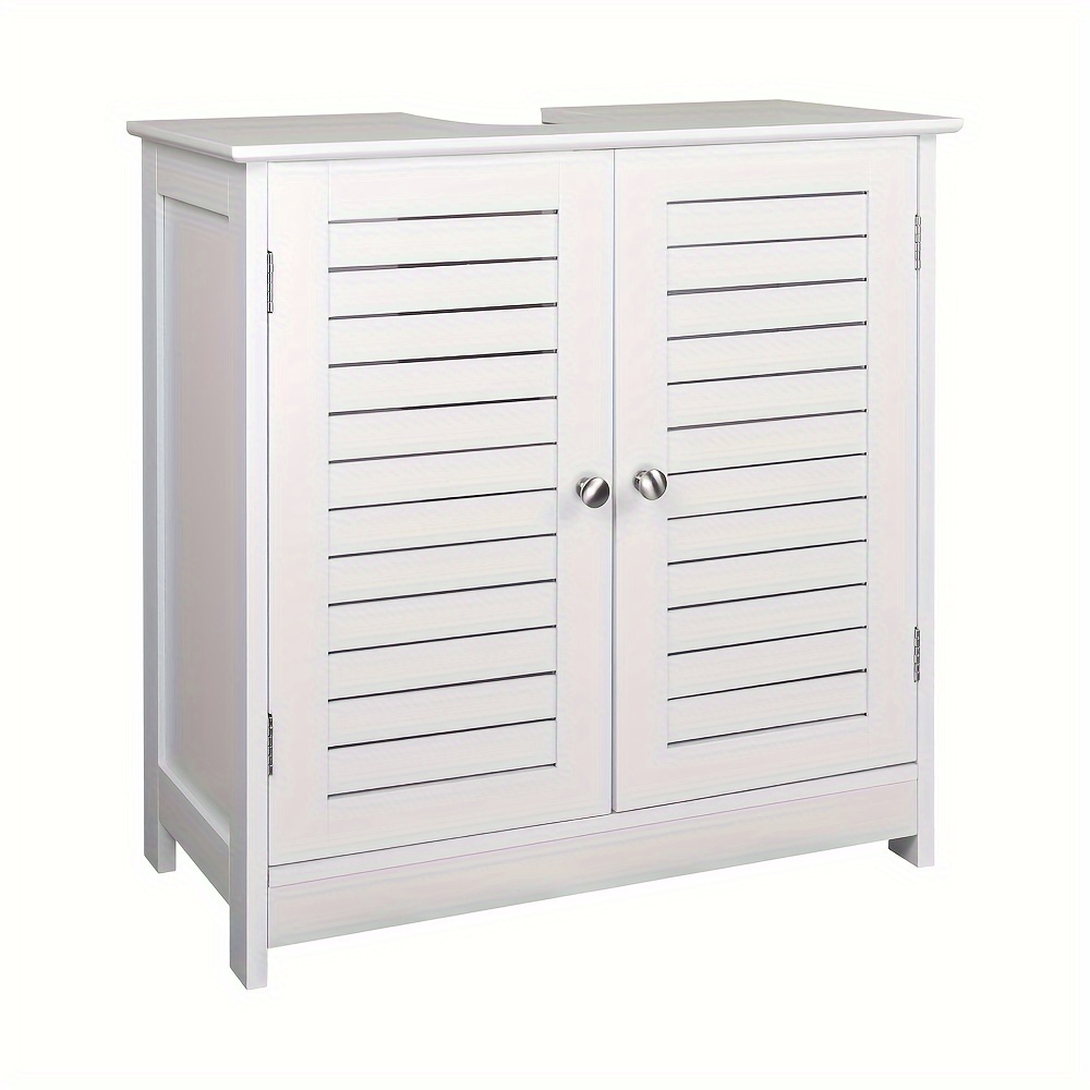 Image of 1pc Sink Base Cabinet, Bathroom Cabinet, Dressing Table, Bathroom Cabinet With 2 Doors, 60 X 30 X 60 Cm, White