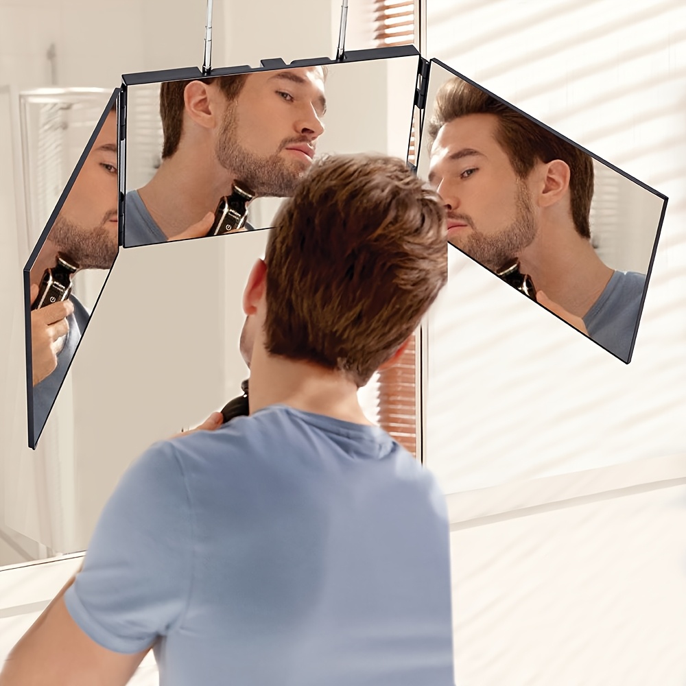 

3 Mirrors That Can See Your Head Shape From Different , Used For Haircuts, Braiding, Makeup, Shaving, , Easy To Carry, And Can Be As A Gift