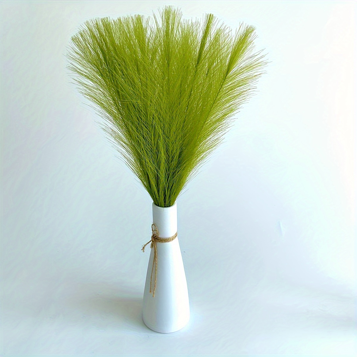 

10pcs Chic Artificial Pampas Grass - Lifelike Green Flowers For Home Decor, Christmas & Halloween - Ideal For Living Room Tabletop Display, No Container Needed, Decor