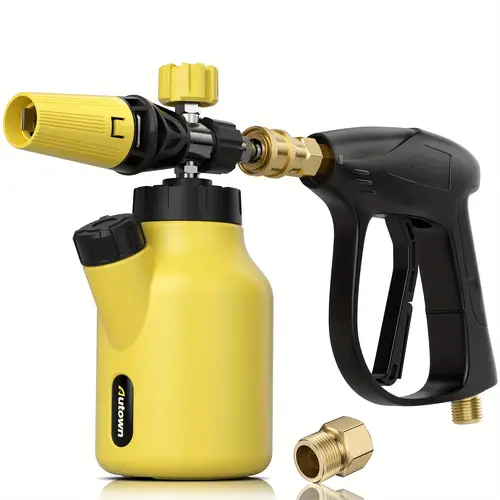pressure washer gun with foam cannon car wash foam gun kit foam cannon for pressure washer with 1 4 inch quick connector m22 inlet connector up to 3000psi fits most car washing accessories