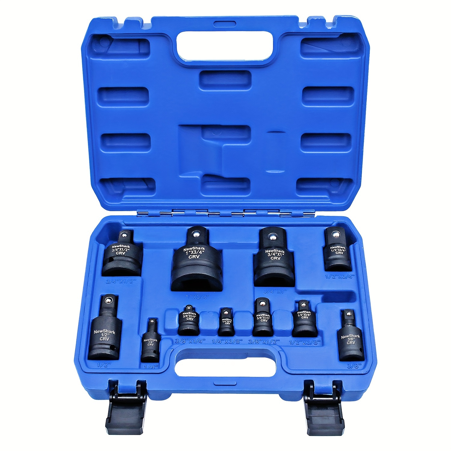 TEMU 11pcs Impact Adapter And Reducer Set And Universal Joint Swivel Socket Adapter Set, 1/4" 3/8" 1/2" 3/4" 1" Drive Socket Adapter Set, With A