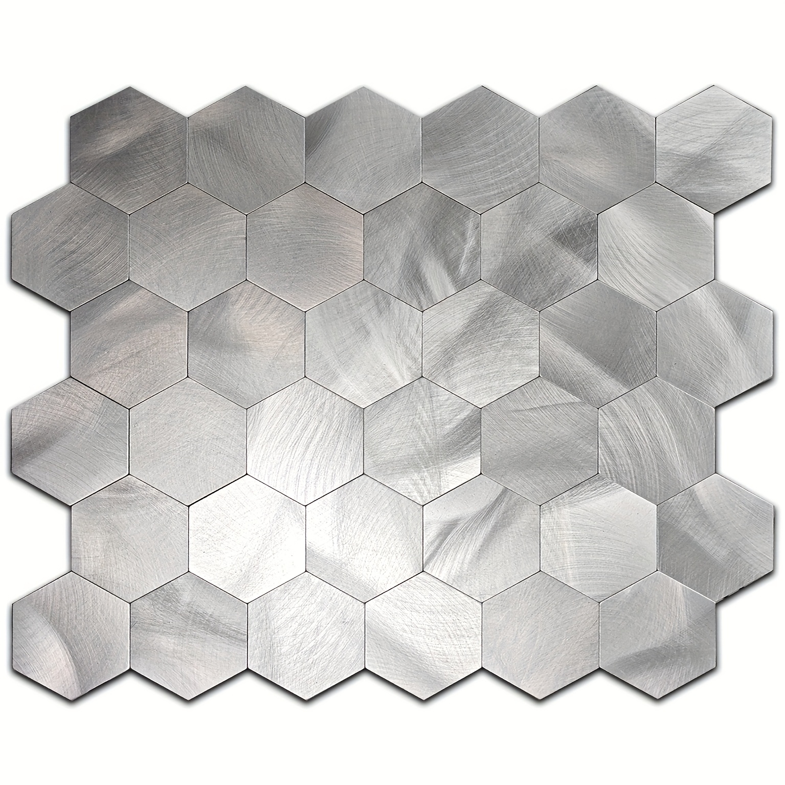 Image of 10pcs Metal Mosaic Wall Stickers, Waterproof And, Fireproof Andhigh-temperature Resistant, Lt Used In A Of , Such Asbedrooms, Kitchens, And Bathrooms, The Back With Glue, Which Can