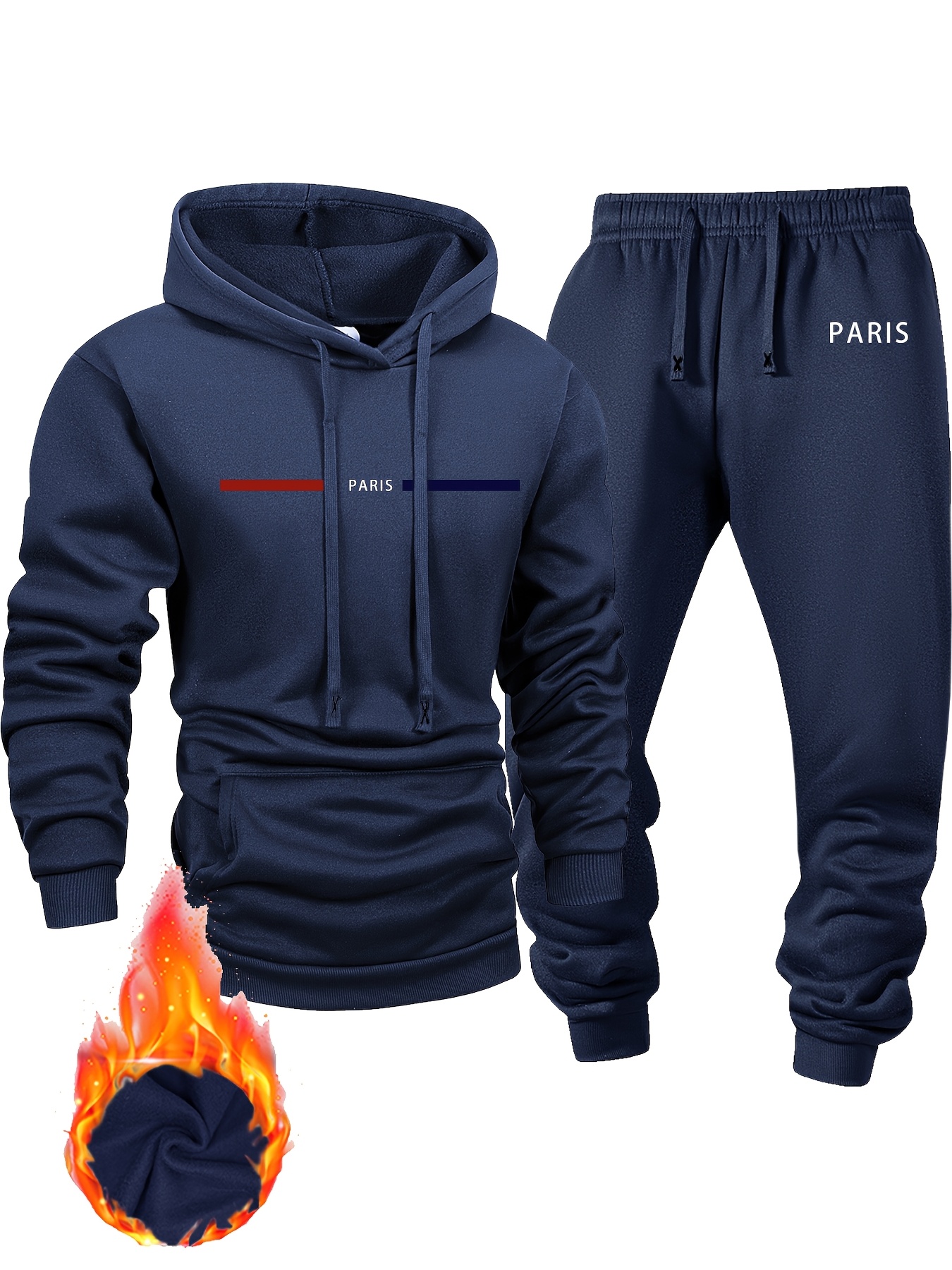conjunto de moletom e calças com estampa de paris Temu Brazil