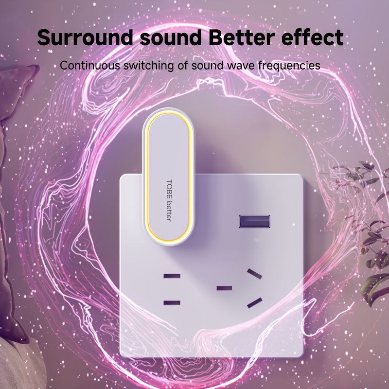 Smart Soundwave Technology Pest Repeller Suitable for Mosquitoes, Bed Bugs, Cockroaches, Rats & Ticks - USB Plug-in Electronic Bug Killer Device with Soundwave Technology Technology, Portable for Home, Indoor,, for Home Use, USB- Insect Repellent