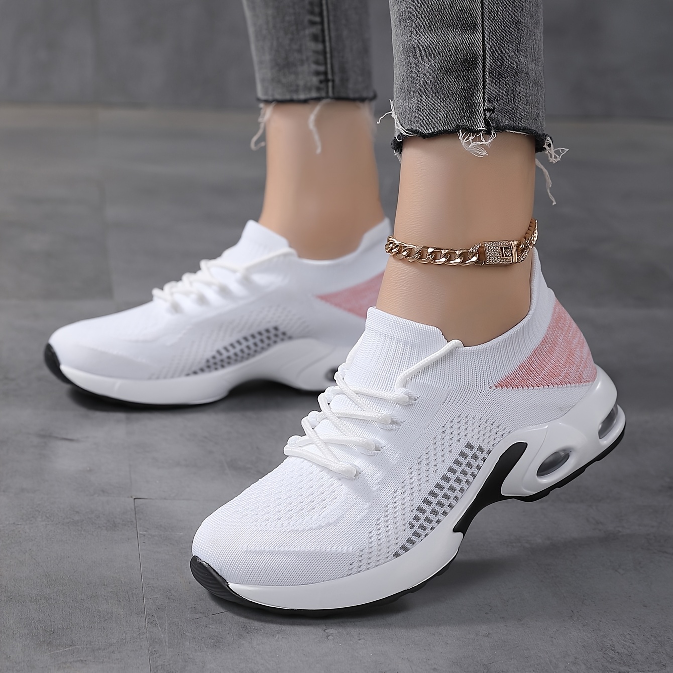 Women's Lightweight Breathable Athletic Shoes, Cushion Sole