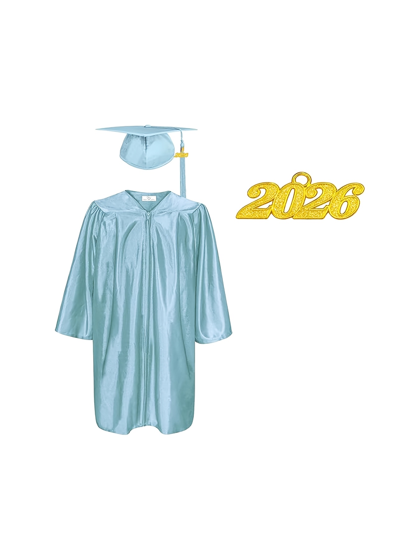 preschool and kindergarten graduation 4pcs   shiny gown cap tassel and 2026 year charm