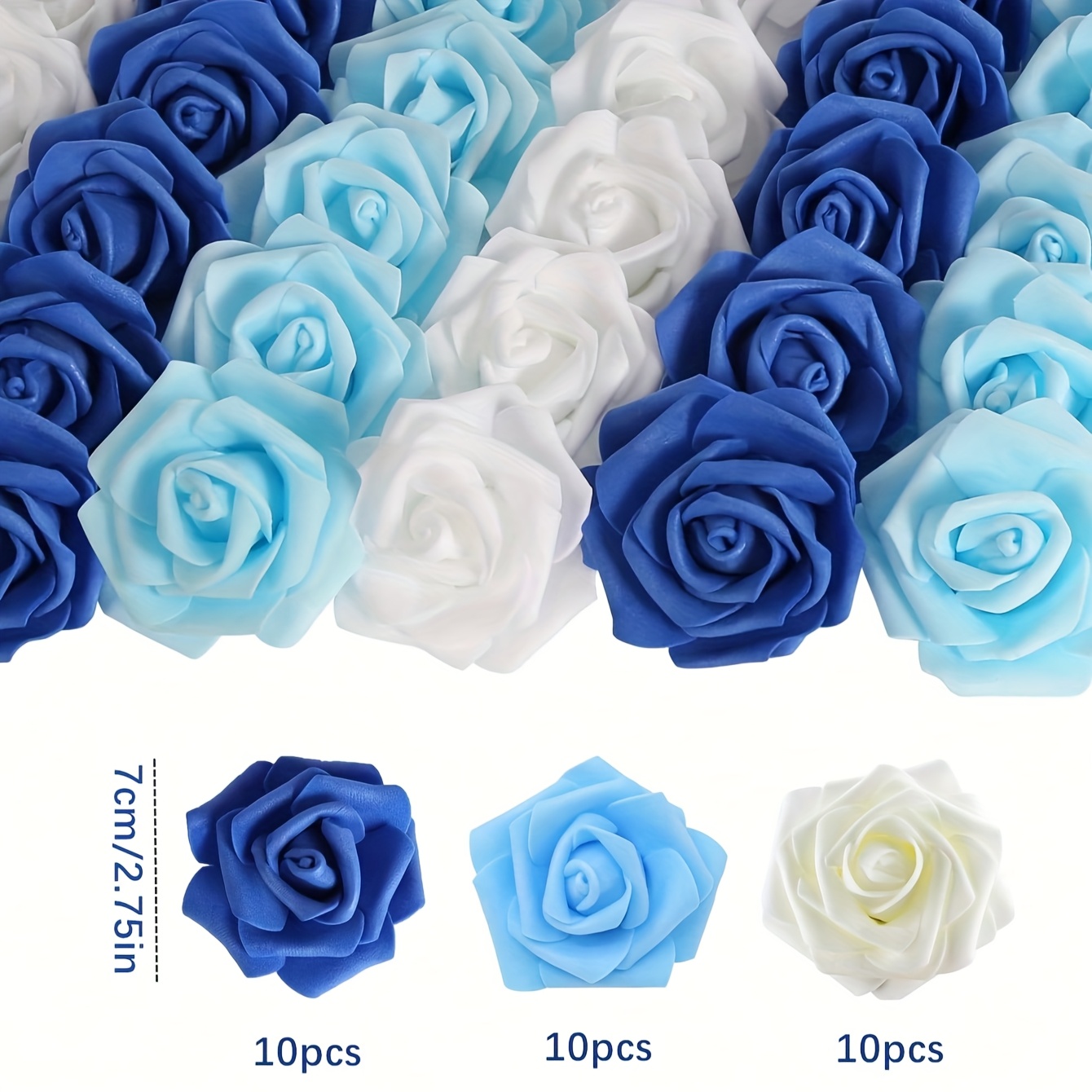 30pcs Artificial Rose Flowers Heads Bulk Pink Rose Heads Pink Faux Flowers Stemless Fake Foam Rose Mini Dusty Rose Flowers For Bridal Shower Wedding Flower Party Home Decor