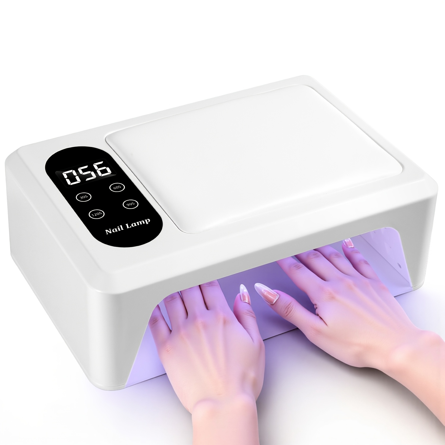 TEMU Professional Nail Lamp With 96 Led Beads 4 Timer , Removable Base /led For Fingernail/toenail Drying