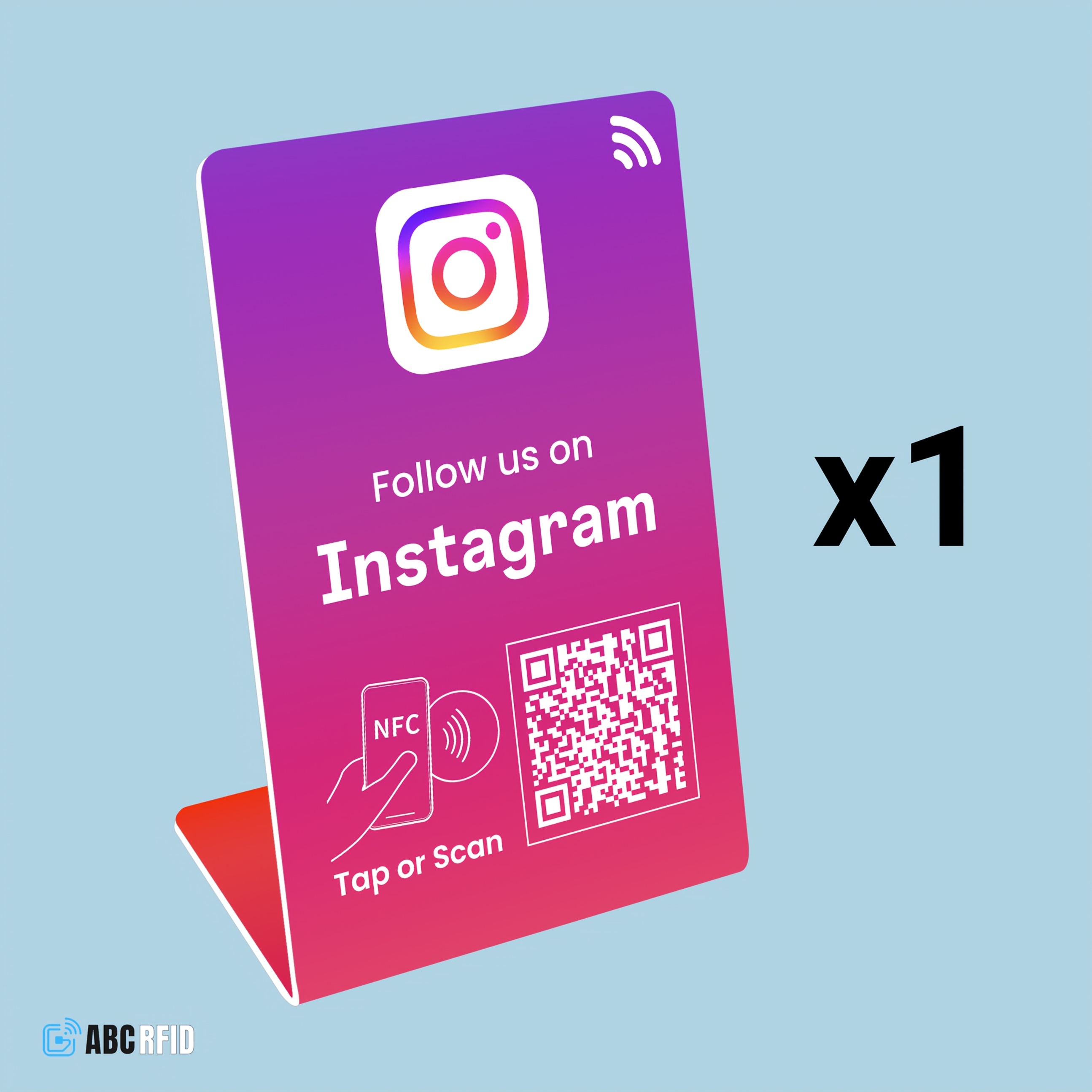 E-shop NFC-Tap- und QR-Code-Folge-Display, Bewertungsanzeige für Google, einfacher Aufbau mit der Verwaltung von Bewertungslinks, ideal für