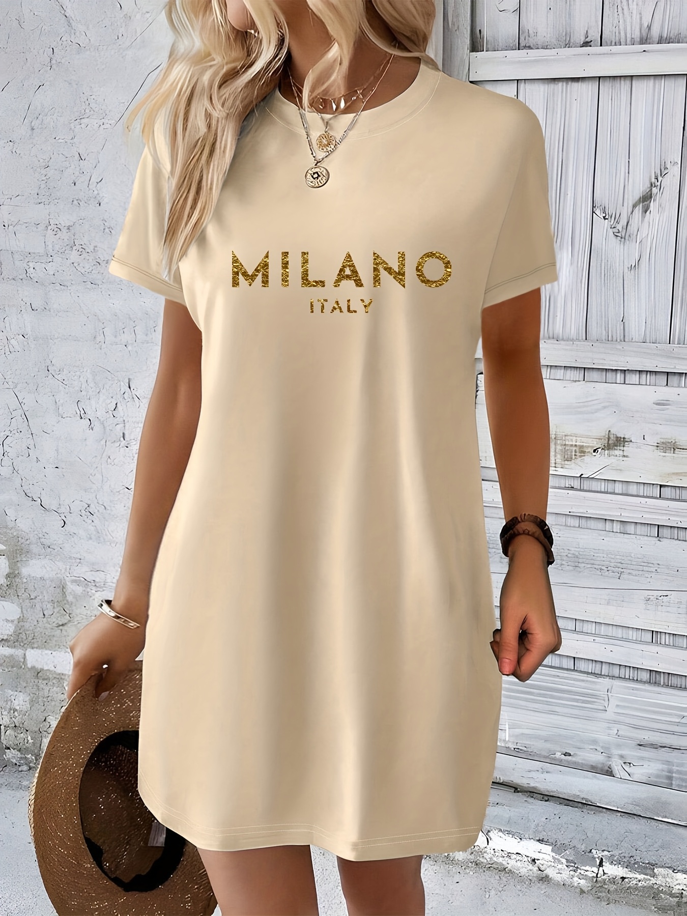 robe t shirt femme « italie » col rond Temu Mauritius