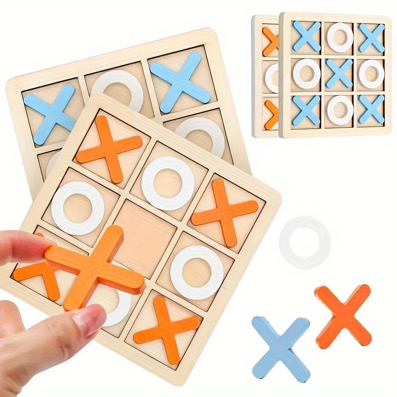 mini wooden tic tac toe chess set creative family game for   perfect birthday gift for boys girls ideal for party favors stocking stuffers details 0