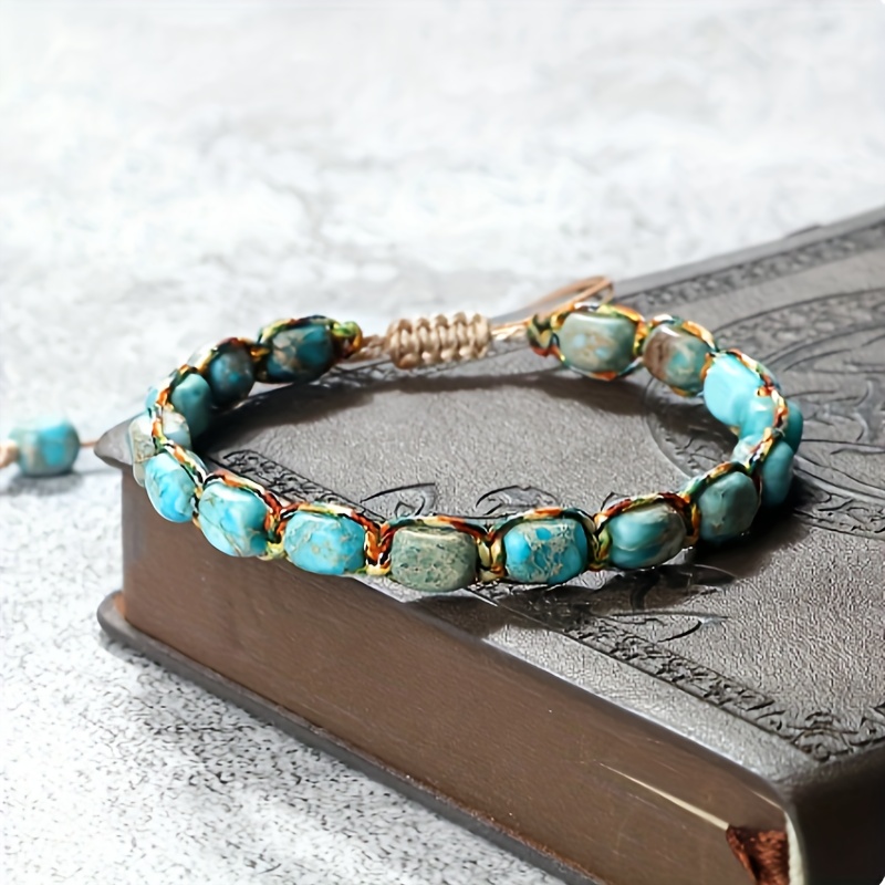 

1pc Bohemian Natural Sea Sediment Bracelet Minimalist Vintage Style Exquisite Bracelet Gift For Women