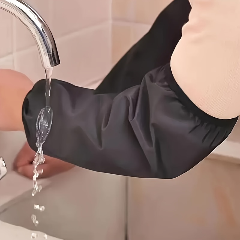 

Waterproof Kitchen Arm Sleeves - Extended Men's And Women's Anti-oil Stain Black Sleeves - And Dirty Sleeve Tube - Pvc Material - Suitable For Kitchen Use