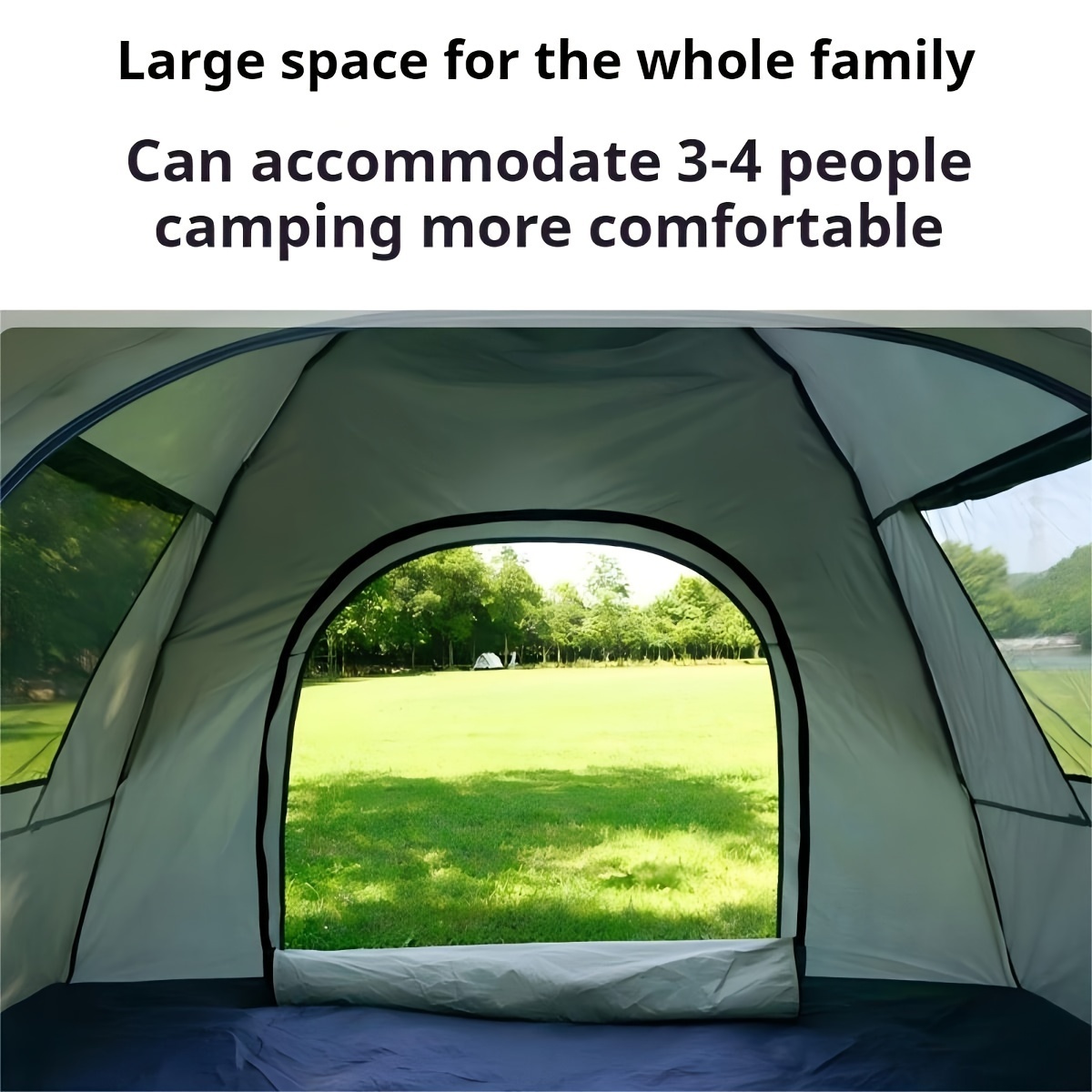 Quick-Deploy 4-Person Tent - Waterproof & UV Protection, Perfect for Camping, Fishing, Hiking & Hunting