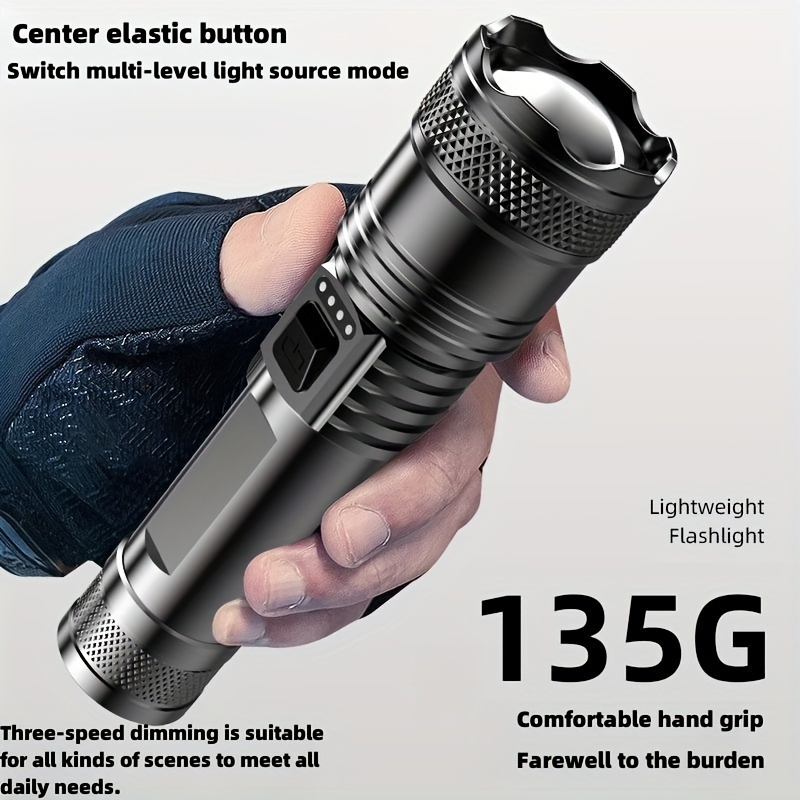 Waterproof Usb Rechargeable Flashlight With 3 Modes Perfect For Fishing  Camping And Patrols - Sports & Outdoors - Temu