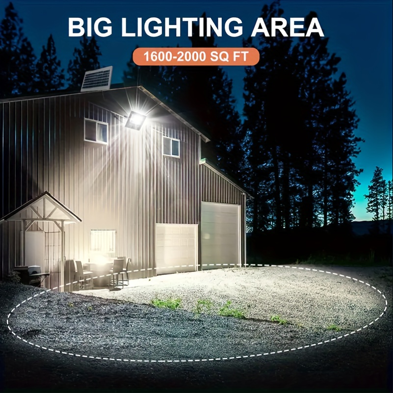 TEMU Solar Flood Lights Outdoor With Motion Sensor, 6500k , Ip67 Waterproof Solar Security Lights, 3 (dusk To Dawn, Solar Powered), Dusk To Dawn