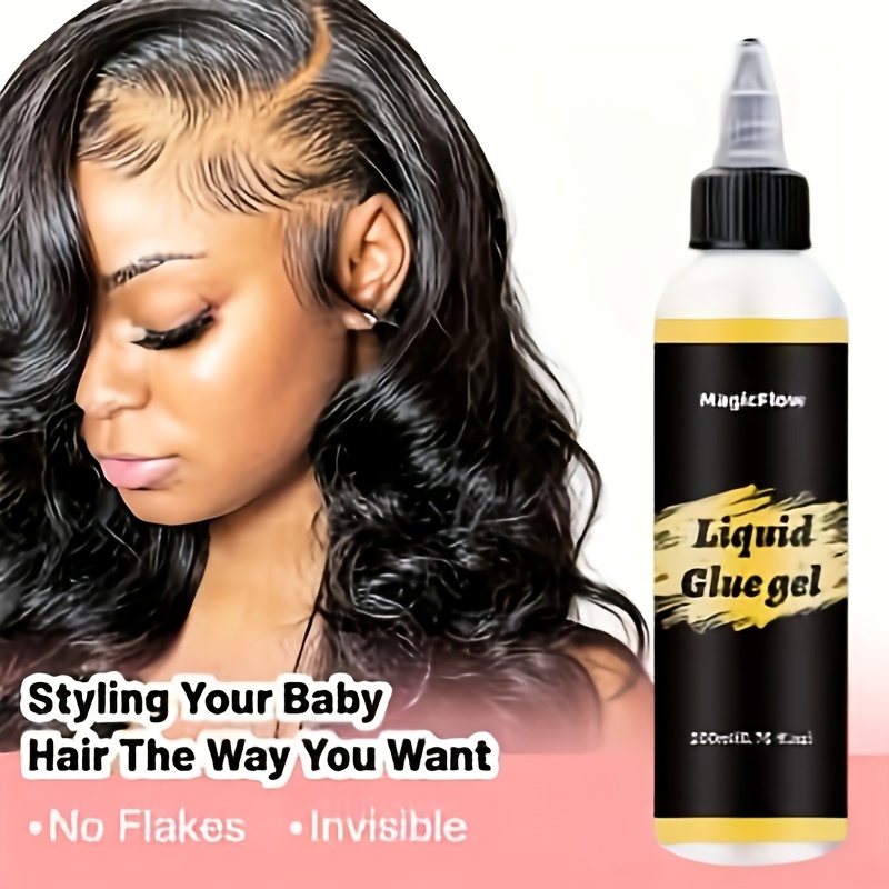 Image of Liquid Glue Gel , Glueless Lace Gel, Temporary Hold For Wigs And Hair Systems, Styling Agent For Baby Hairs Water Based .76fl.oz