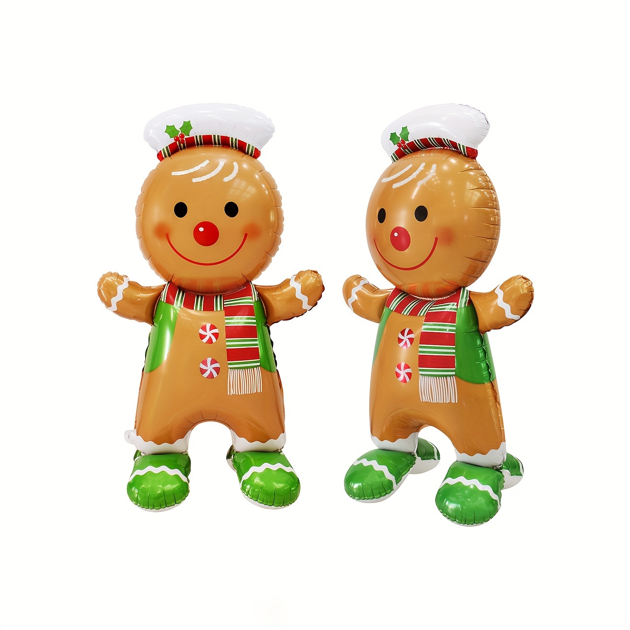 

2pcs 61" Gingerbread Foil Balloons - Christmas, Halloween, Weddings & More - Self-sealing, Holiday Decor