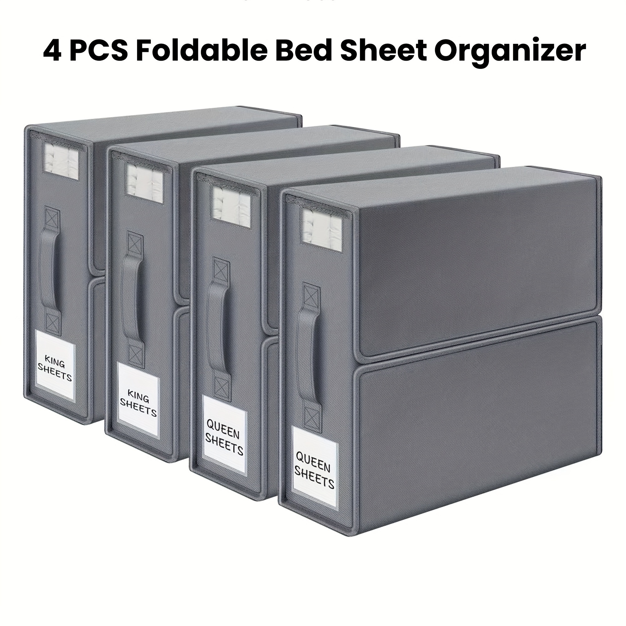 

4 Bed Sheet Organizer, Closet Organizer For / Sheet , , And Blankets