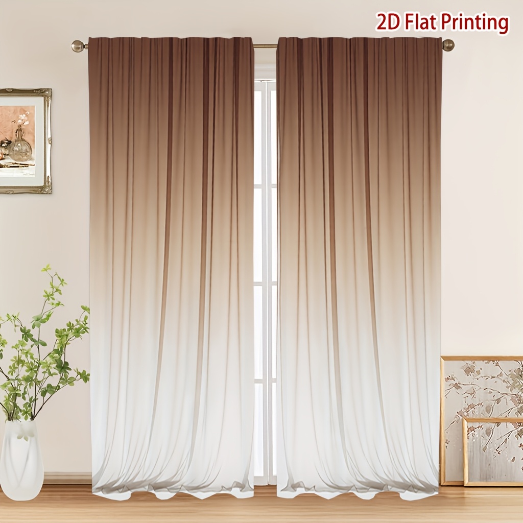 TEMU Tende Stampate a 2 Pezzi con Sfumatura di , Luce Soffusa, Protezione della Privacy, Installazione con per Bastone, Adatte per Soggiorno, Cucina,