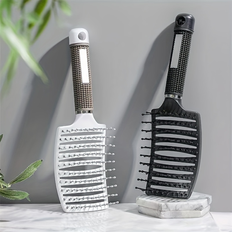 

1pc Tooth Detangling , Volume , Curly Styling Fluffy Comb, Arc Massage Comb, Plastic , Abs , For , Styling