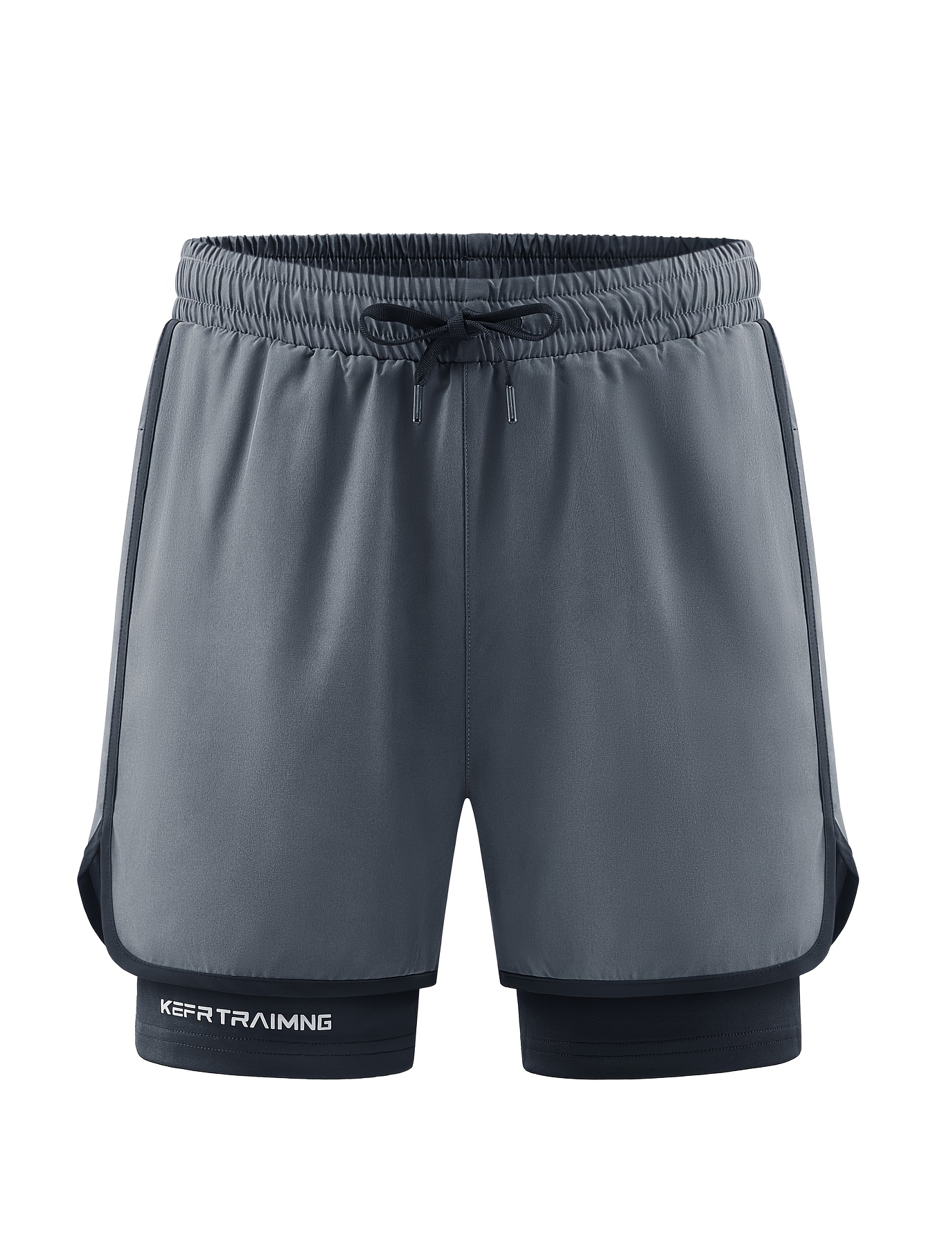 2pcs Set of Men's Sports and Leisure Shorts, Preferred for Fitness with Solid Color Breathable Quick Drying Style with Zipper Pocket and Waist Drawstring, Perfect for Beaches, Swimming Pools, Gyms