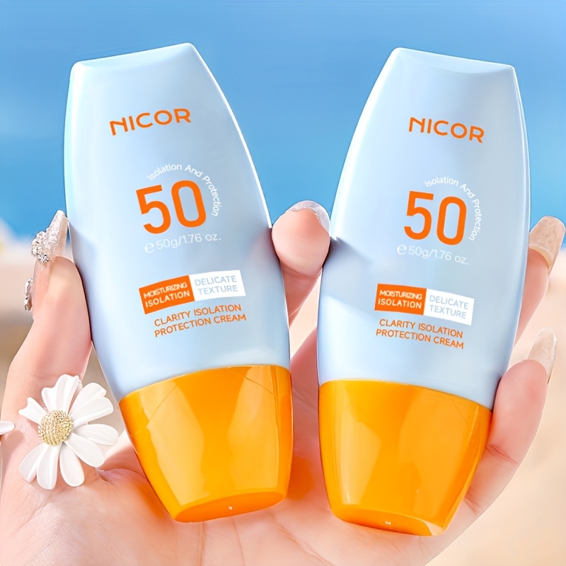 Transparent Barrier Sunscreen, Non-Irritating Protection Daily Moisturizing Face Cream for Outdoor Use
