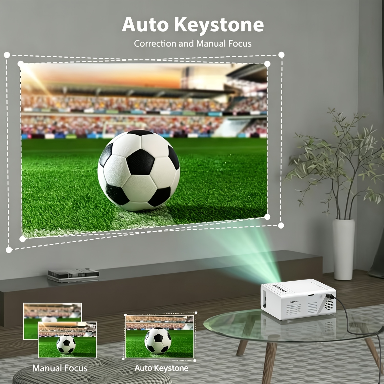 Portable Video Projector for Home Theater & Outdoor Use