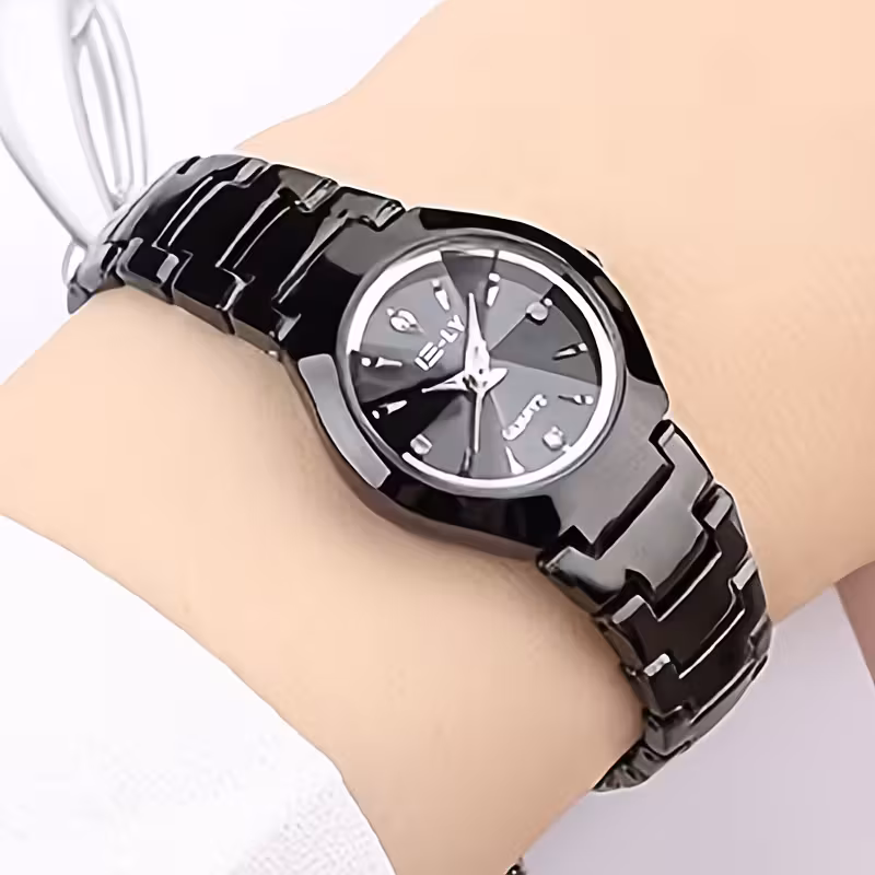 new womens watch luxury watch round small pointer steel band quartz watch suitable for daily decoration Product details 3