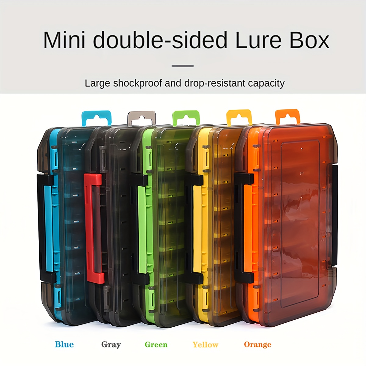 1pc double sided fishing tackle box 14 cells   bait storage case fishing tool accessories Product details 0