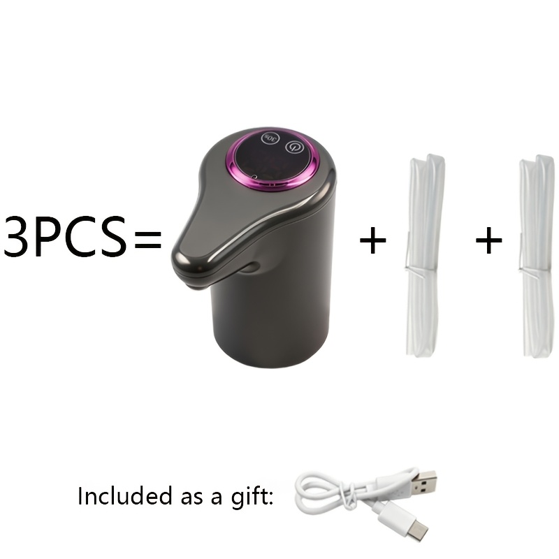 TEMU Portable Electric Water Pump, Universal For Multiple Buckets, Timer, Visible Battery Percentage, One-button Automatic Water Dispensing, To Water