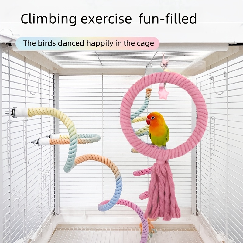 Vogel Spielständer Höhenverstellbar 30-94cm - Sitzstange Für Papageien & Wellensittiche